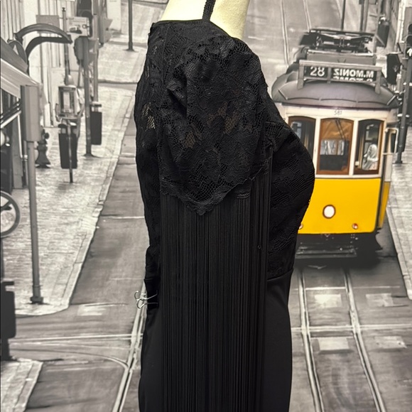 Elegant Black Lace Dress - Picture 3 of 5